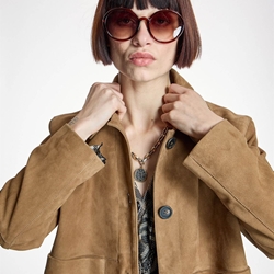 ALBA CONDE Chaqueta de Ante Camel - Imagen 2