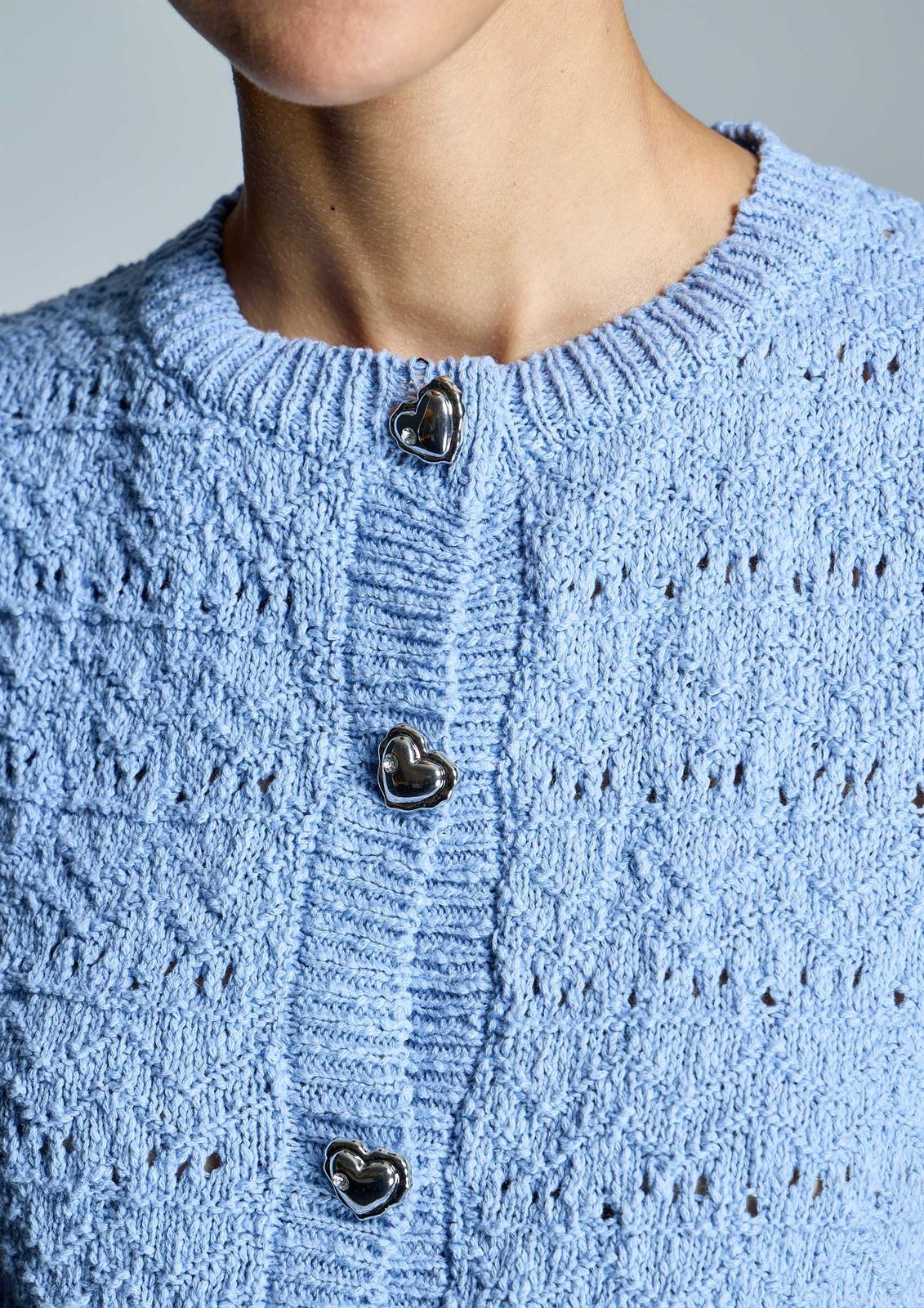 ALBA CONDE Chaqueta de Punto Azul - Imagen 1