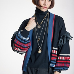 ALBA CONDE Chaqueta de Punto Étnica - Imagen 1