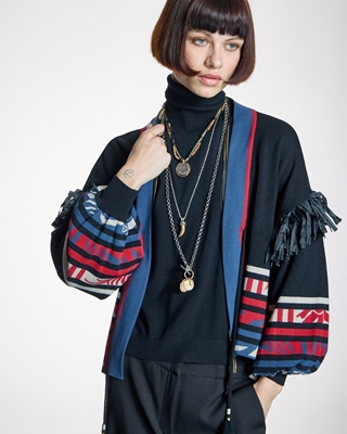 ALBA CONDE Chaqueta de Punto Étnica - Imagen 1