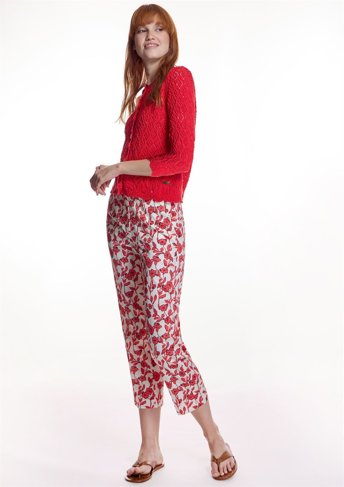 ALBA CONDE Chaqueta de Punto Roja - Imagen 1