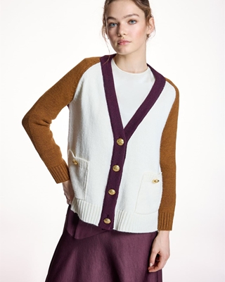 ALBA CONDE Chaqueta de Punto Tricolor - Imagen 1