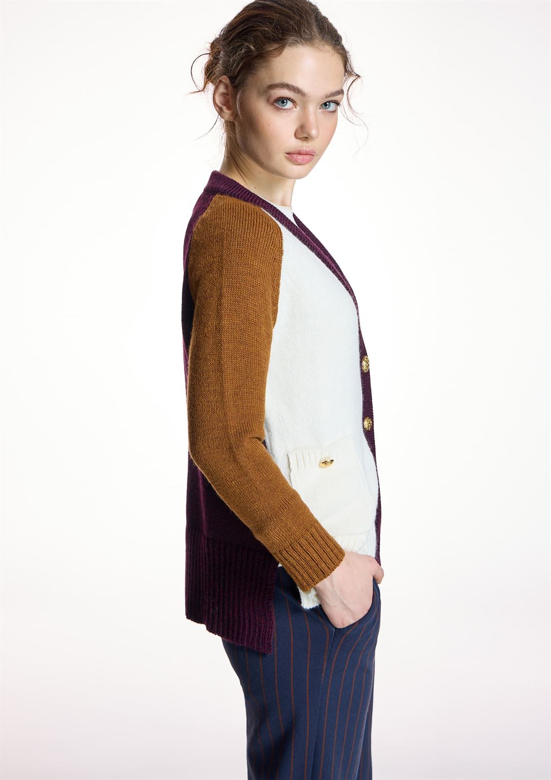 ALBA CONDE Chaqueta de Punto Tricolor - Imagen 3
