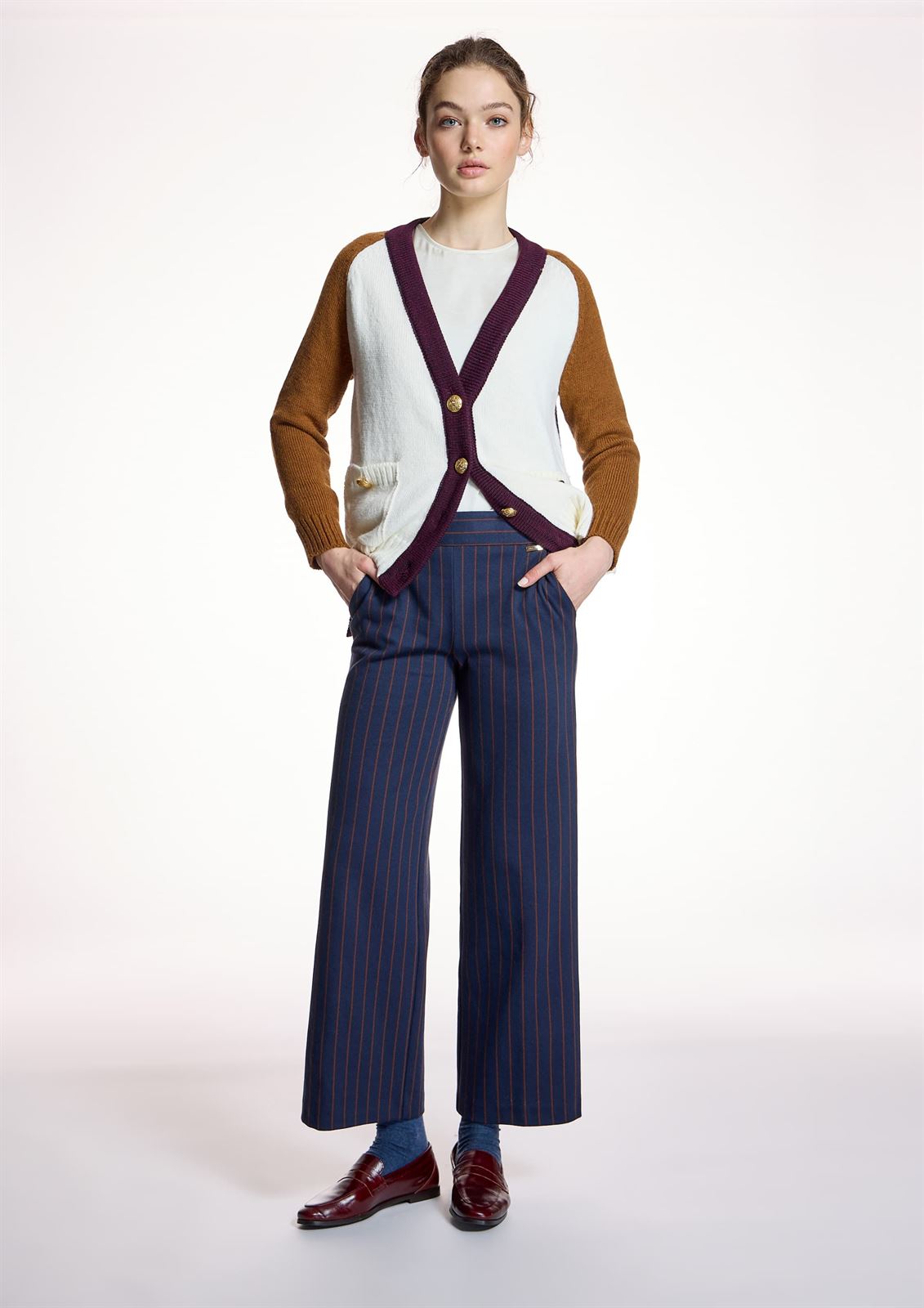 ALBA CONDE Chaqueta de Punto Tricolor - Imagen 4