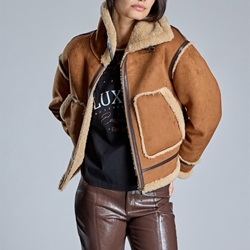 ALBA CONDE Chaqueta Doble Faz Camel - Imagen 1