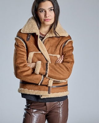 ALBA CONDE Chaqueta Doble Faz Camel - Imagen 2