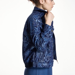 ALBA CONDE Chaqueta Jacquard Azul - Imagen 1