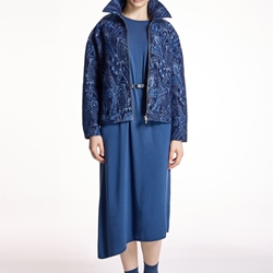 ALBA CONDE Chaqueta Jacquard Azul - Imagen 2