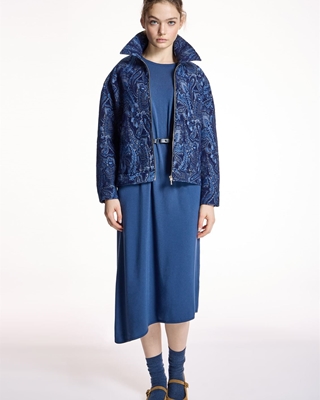 ALBA CONDE Chaqueta Jacquard Azul - Imagen 2