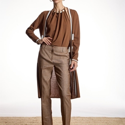 ALBA CONDE Chaqueta Larga de Punto Marrón - Imagen 1