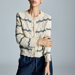 ALBA CONDE Chaqueta Punto Bicolor - Imagen 1