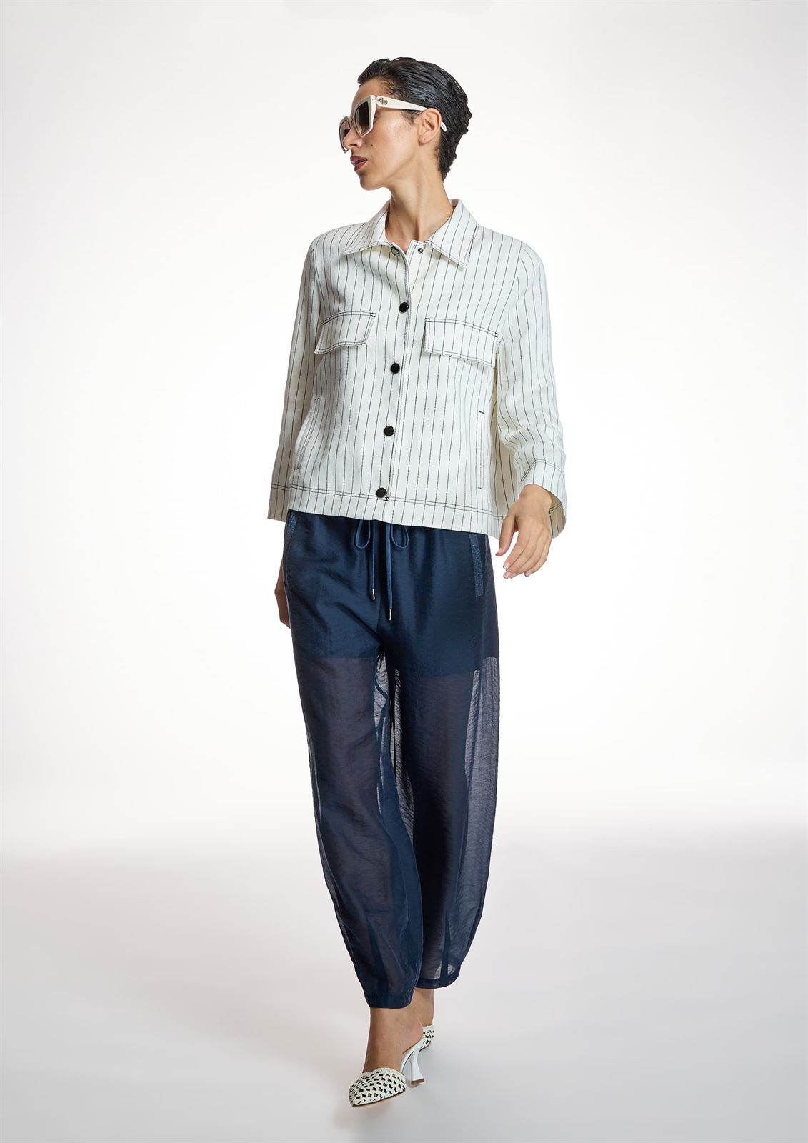 ALBA CONDE Chaqueta Raya Diplomática - Imagen 1