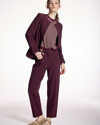 ALBA CONDE Chaqueta Semientallada Granate - Imagen 1