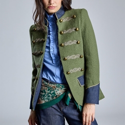 ALBA CONDE Chaqueta Verde Estilo Militar - Imagen 2