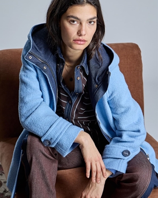 ALBA CONDE Chaquetón Azul con Capucha - Imagen 1