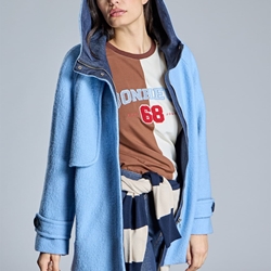 ALBA CONDE Chaquetón Azul con Capucha - Imagen 2