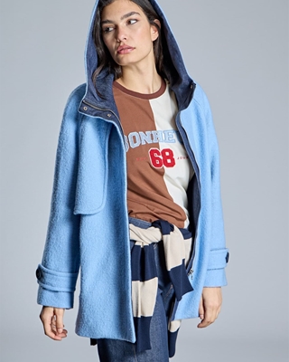 ALBA CONDE Chaquetón Azul con Capucha - Imagen 2