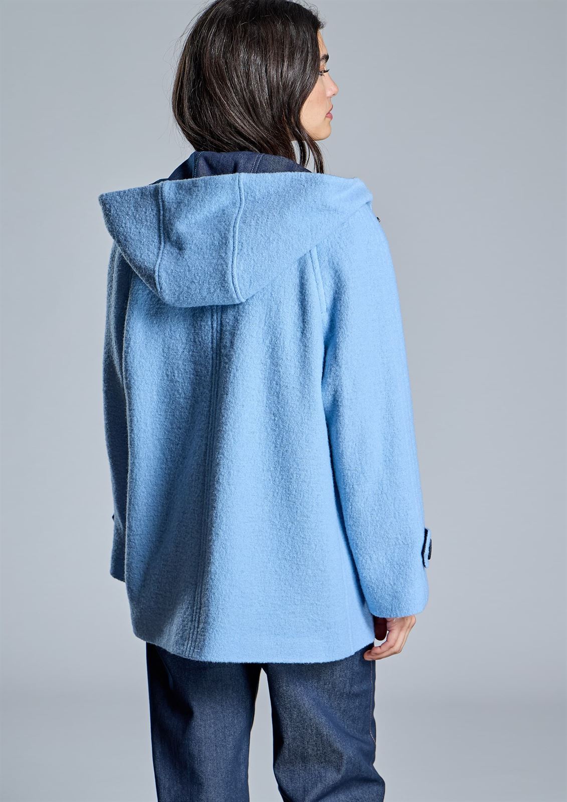 ALBA CONDE Chaquetón Azul con Capucha - Imagen 3