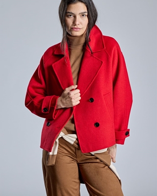 ALBA CONDE Chaquetón Rojo con Solapa - Imagen 2