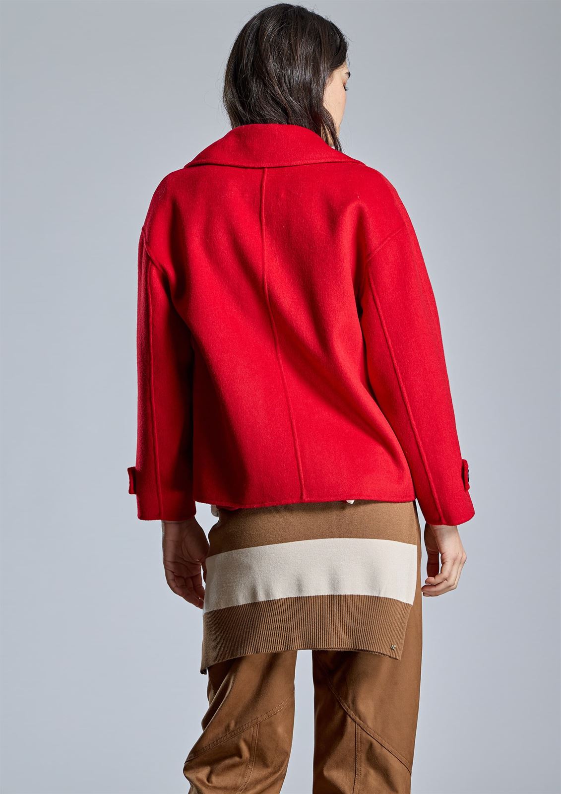 ALBA CONDE Chaquetón Rojo con Solapa - Imagen 4