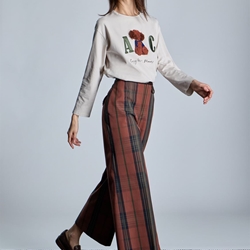 ALBA CONDE Culotte de Cuadros Combinado - Imagen 1