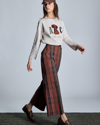 ALBA CONDE Culotte de Cuadros Combinado - Imagen 1