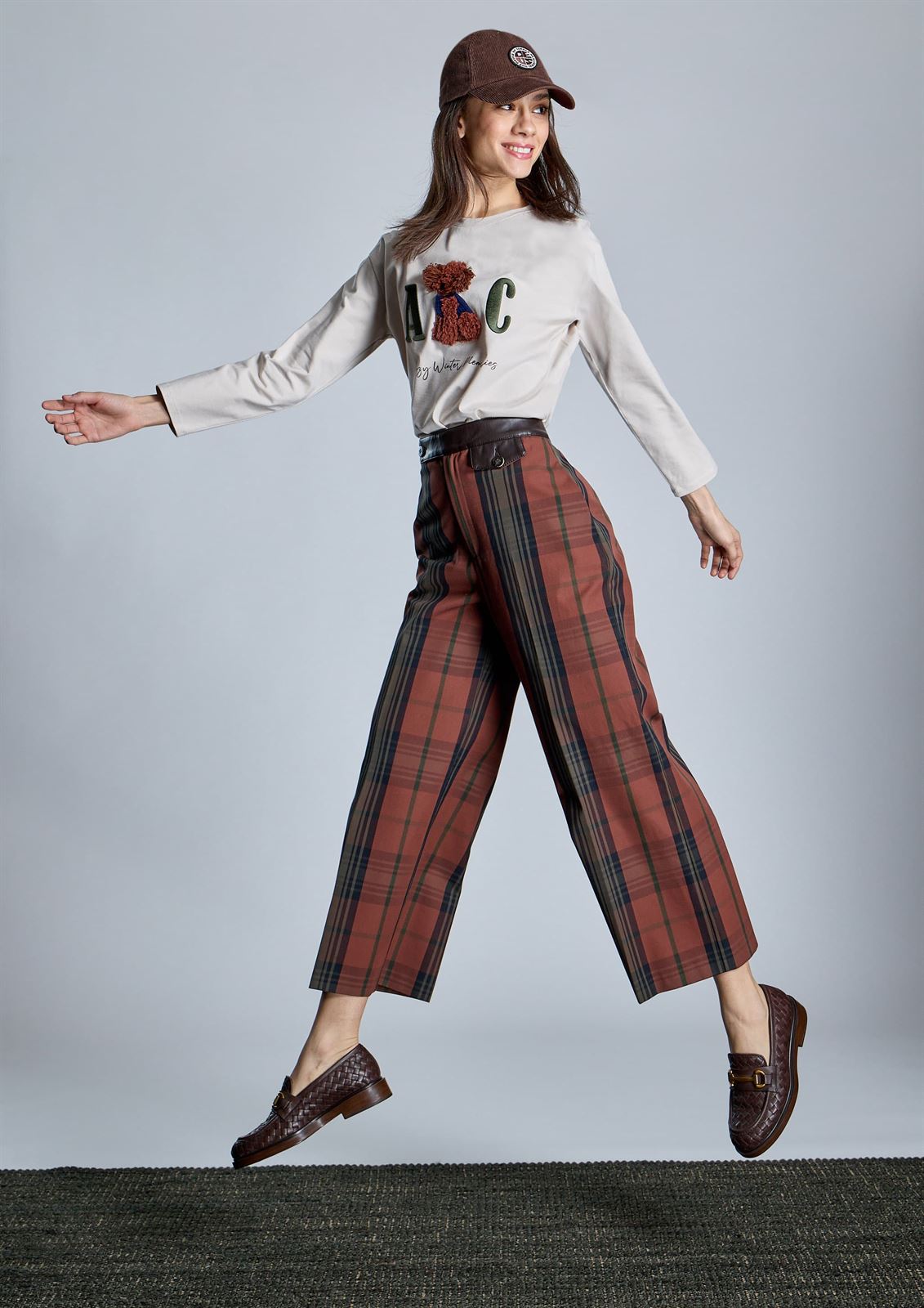 ALBA CONDE Culotte de Cuadros Combinado - Imagen 3