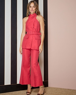 ALBA CONDE Culotte Vestir Rojo - Imagen 1