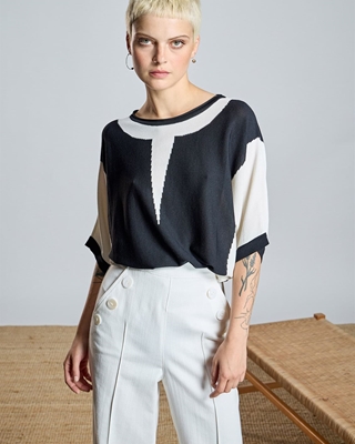 ALBA CONDE Denim Recto con detalle de Botones - Imagen 1