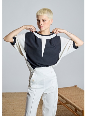 ALBA CONDE Denim Recto con detalle de Botones - Imagen 2