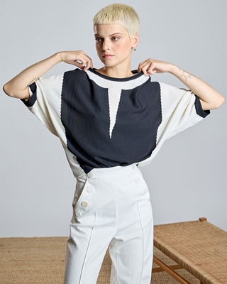 ALBA CONDE Denim Recto con detalle de Botones - Imagen 2