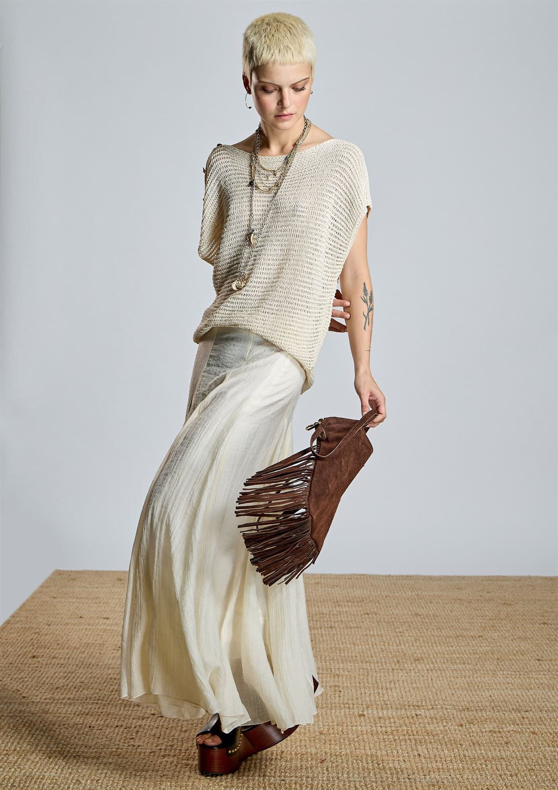 ALBA CONDE Falda Fluída Boho - Imagen 5