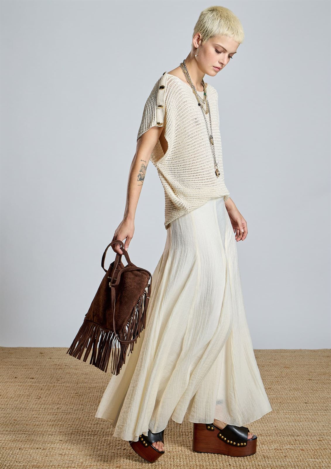 ALBA CONDE Falda Fluída Boho - Imagen 6