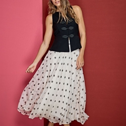 ALBA CONDE Falda Fluída de Lunares - Imagen 2