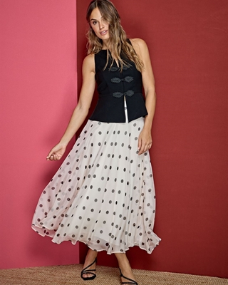 ALBA CONDE Falda Fluída de Lunares - Imagen 2