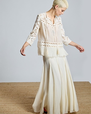 ALBA CONDE Falda Fluída Estilo Boho - Imagen 1