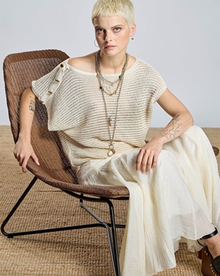 ALBA CONDE Falda Fluída Estilo Boho - Imagen 2