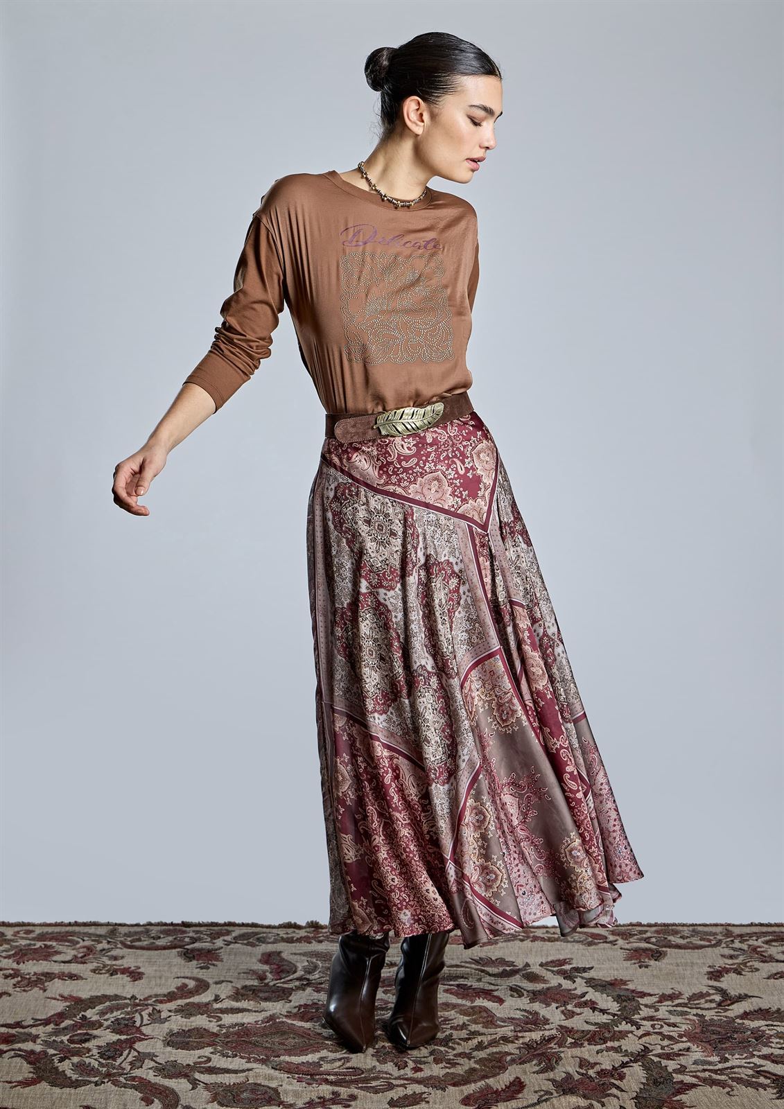 ALBA CONDE Falda Larga de Cachemires - Imagen 1