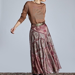 ALBA CONDE Falda Larga de Cachemires - Imagen 1