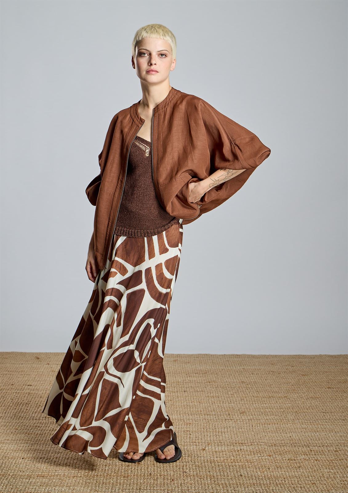 ALBA CONDE Falda Larga Estampada - Imagen 1