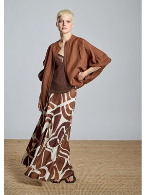 ALBA CONDE Falda Larga Estampada - Imagen 1