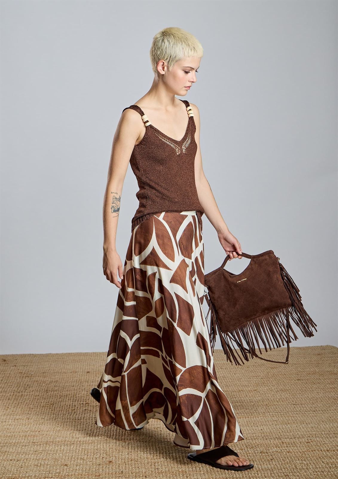 ALBA CONDE Falda Larga Estampada - Imagen 3