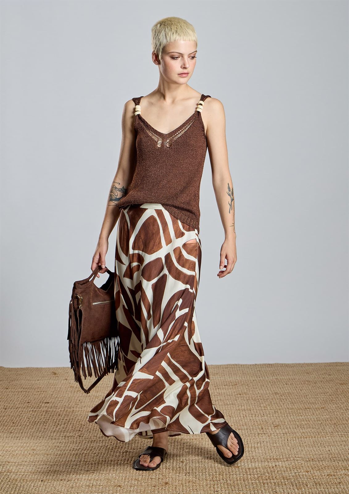 ALBA CONDE Falda Larga Estampada - Imagen 4