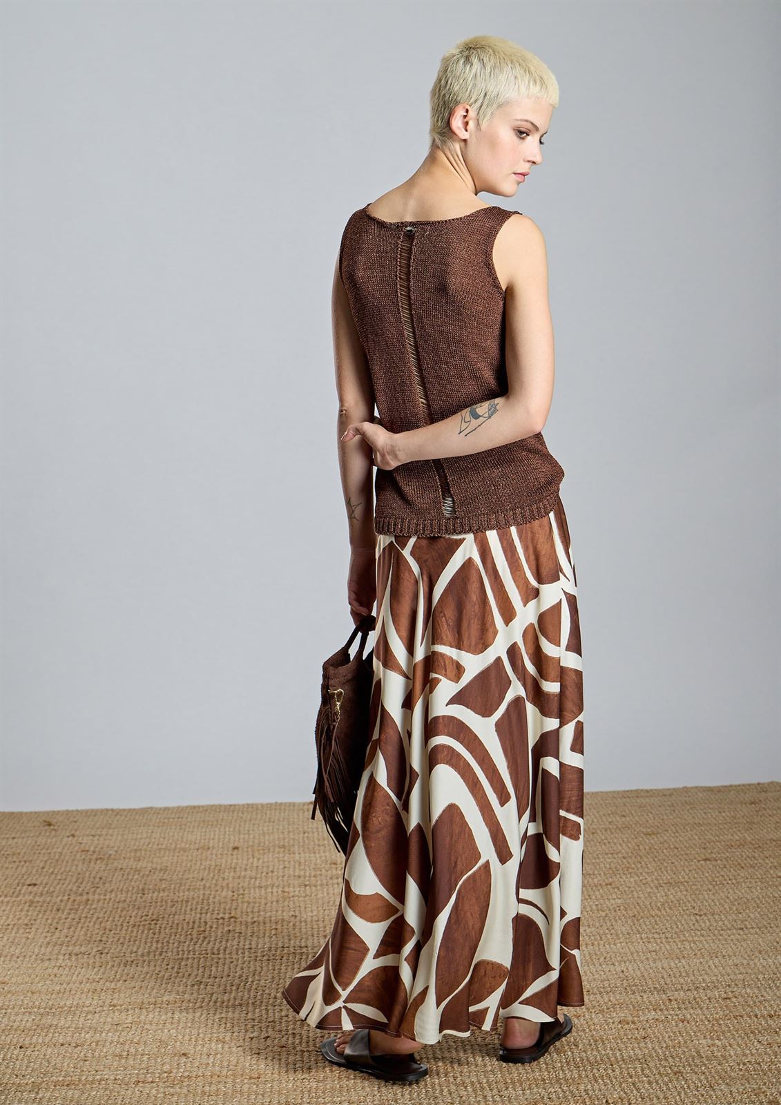 ALBA CONDE Falda Larga Estampada - Imagen 5