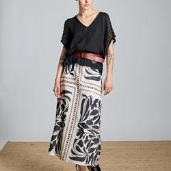 ALBA CONDE Falda Larga Étnica - Imagen 1