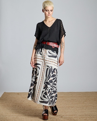 ALBA CONDE Falda Larga Étnica - Imagen 1