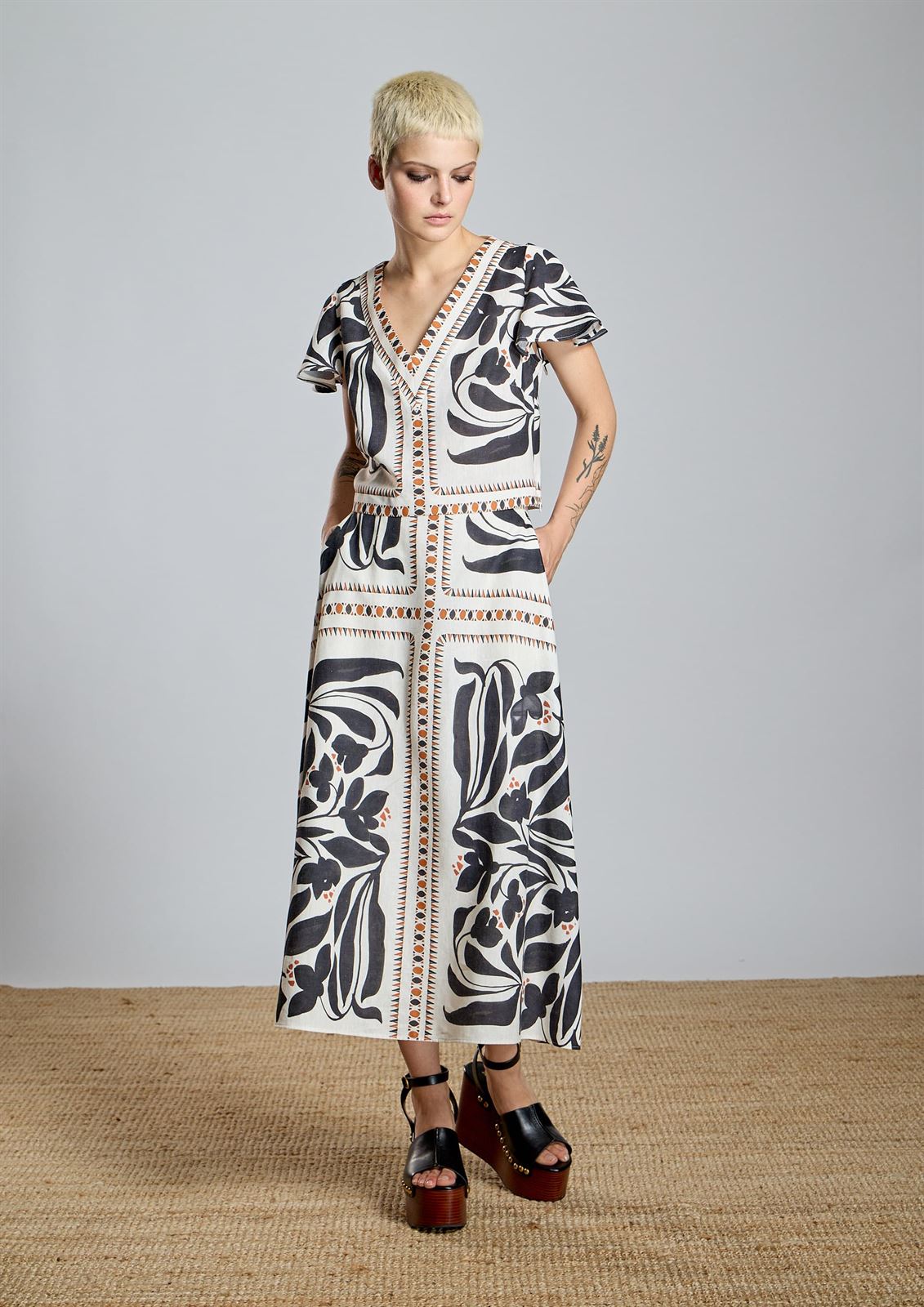 ALBA CONDE Falda Larga Étnica - Imagen 3