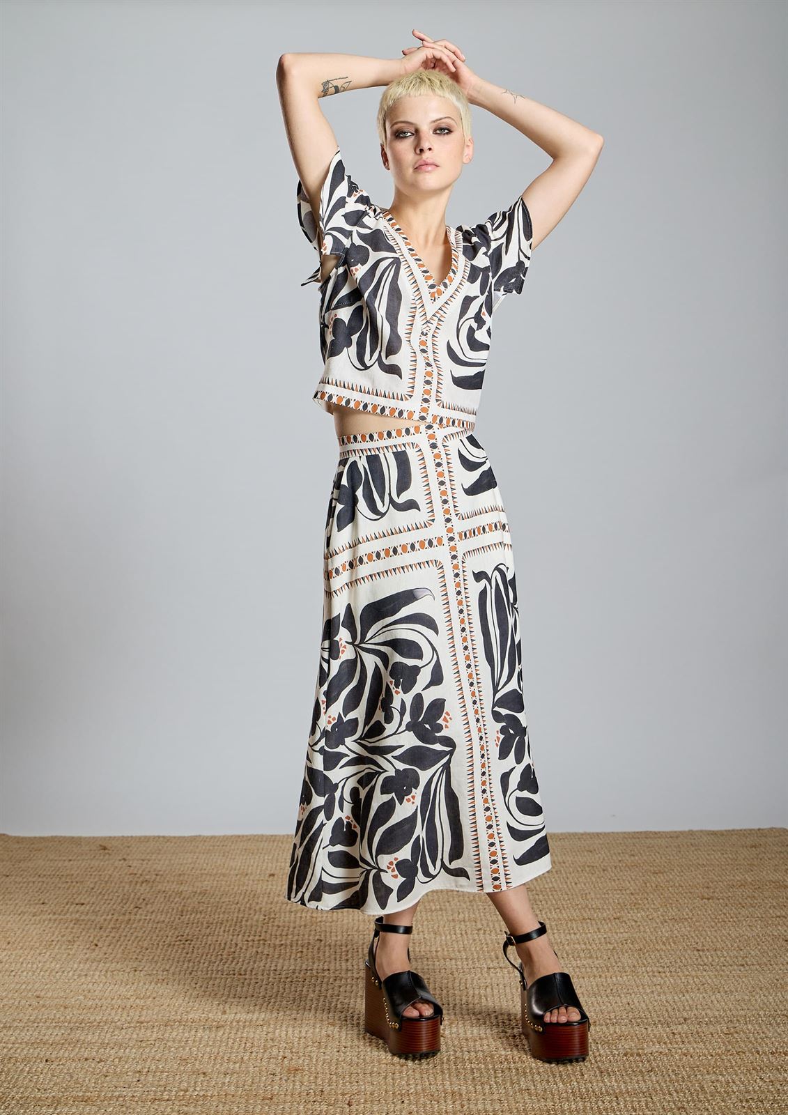 ALBA CONDE Falda Larga Étnica - Imagen 4