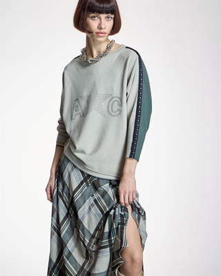 ALBA CONDE Falda Larga Fluída de Cuadros - Imagen 2