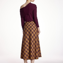 ALBA CONDE Falda Midi Cuadros - Imagen 2